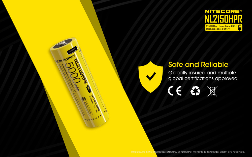 Nitecore 21700 5000mah - NL2150HPR 10