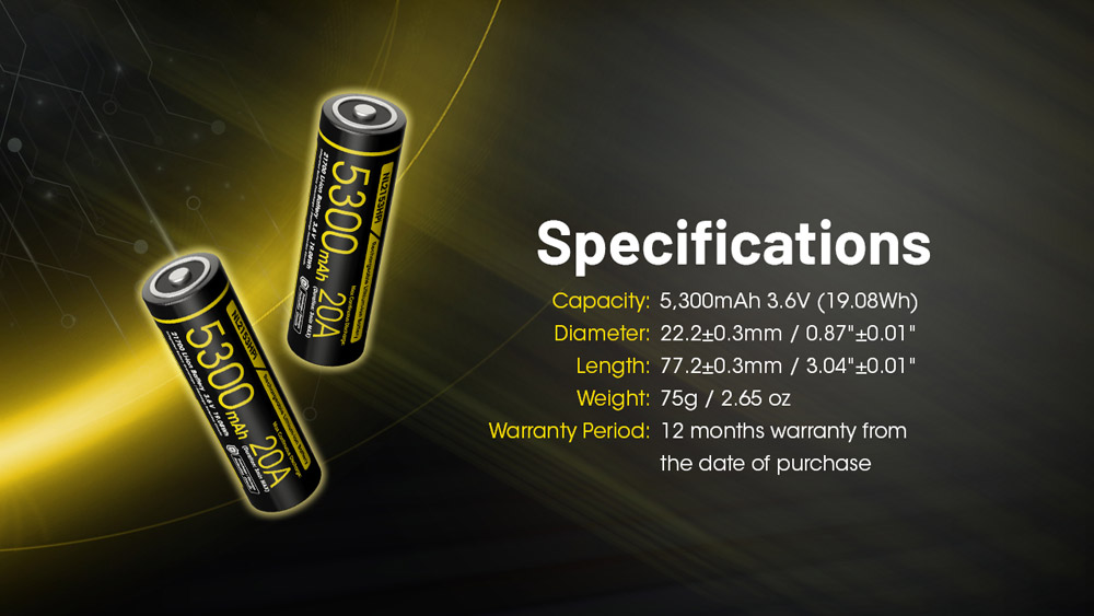 Nitecore 21700 5300mah - NL2153HPi 13